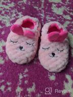 img 1 attached to Adorable Toddler Girls' Striped Doggy Slippers - Perfect For Cozy Feet! review by Elizabeth Sheldon