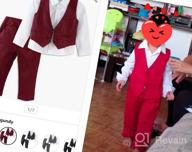 img 1 attached to 👗 Burgundy ToddlerSpring Dress Piece: Trendy Boys' Suits & Sport Coats review by Reginald Truitt