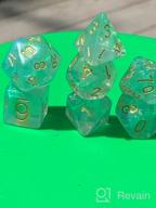 картинка 1 прикреплена к отзыву Pink & Cyan Iridecent Swirls DND Polyhedral Dice Set - 11 Piece For Dungeons And Dragons, D&D Role Playing Games от Tony Buckley