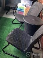 img 1 attached to Keter Resin Wicker Patio Furniture Set With Side Table And Outdoor Chairs, Whiskey Brown - 5 Piece Set review by Stephanie Powells