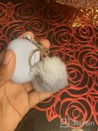 img 1 attached to Soft Silicone AirPods 3 Case Cover With Fur Ball Keychain - Shockproof Protective Cover For 2021 Version Charging Case With Visible Front LED - Ideal For Women And Girls - Light Purple By OULUOQI review by Brandon Woods
