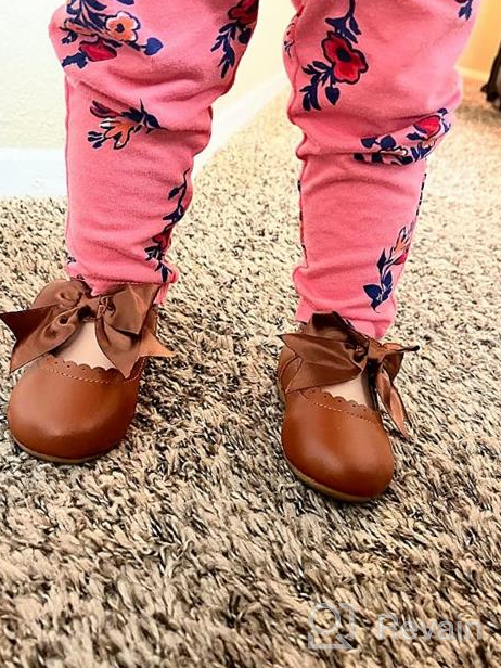 img 1 attached to Fancy Feet: Kiderence Toddler Girl Mary Jane Shoes For School And Party review by Diana Cardonne