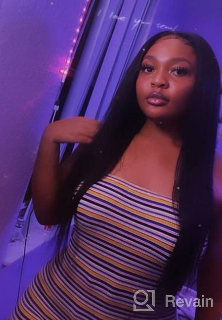 img 1 attached to ALLRUN Straight Hair Bundles With Frontal 3 Bundles With 13X4 Lace Frontal(18 18 18+16Lace Frontal) 100% Unprocessed Virgin Human Hair Bundles With Frontal Natural Color review by Marcus West