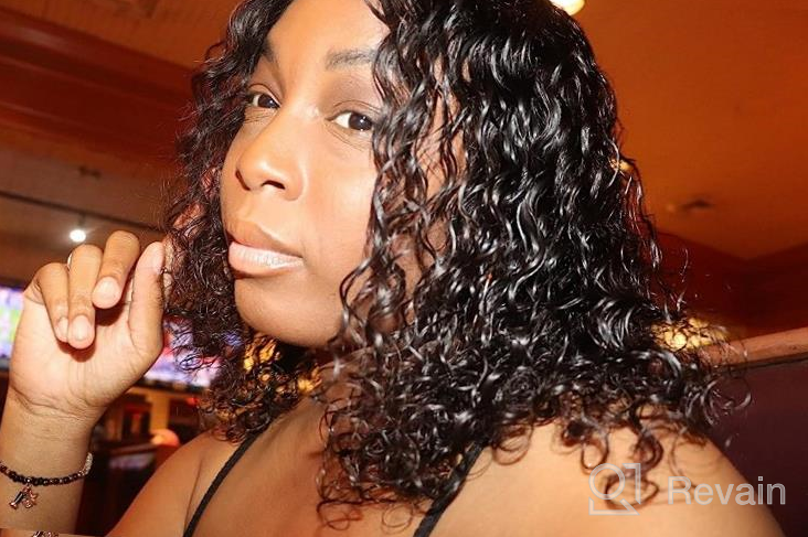 img 1 attached to 26 Inch Pizazz 99J Burgundy Deep Wave Human Hair Lace Front Wig Pre Plucked 13X4 HD Transparent Lace Frontal With Baby Hair 180 Density For Black Women review by Alejandro Dabney