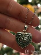 img 1 attached to Soulmeet Sunflower Locket Necklace - Heart Shape With Picture Holder, Customizable Sterling Silver/Gold Jewelry For Personalization, Keep Your Loved Ones Close review by James Davis