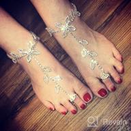 img 1 attached to Sparkle And Shine On The Beach: Women'S Rhinestone Barefoot Sandals For Weddings And Vacations! review by Bonnie Nieves