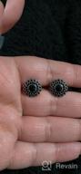 img 1 attached to 🌻 Black Screw Sunflower Stud Earrings – Vintage Stainless Steel Cocktail Party Accessory review by Sara Gurule