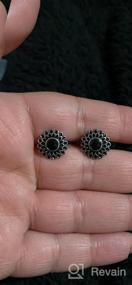 img 3 attached to 🌻 Black Screw Sunflower Stud Earrings – Vintage Stainless Steel Cocktail Party Accessory