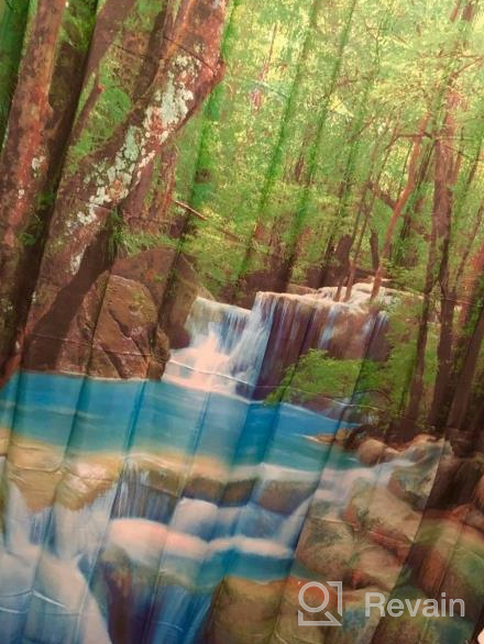 img 1 attached to Beddinginn Waterfall Shower Curtain Fabric，Heavy Duty, Waterproof Shower Curtains Modern For Bathroom Decor With 12Pcs Hooks(Waterfall Forest,72*72 Inches) review by Broderick Cash