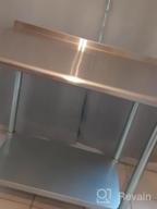 img 1 attached to 24X48 Inch Profeeshaw Stainless Steel NSF Commercial Prep Table W/ Backsplash & Undershelf For Kitchen Restaurant review by Nate Mims