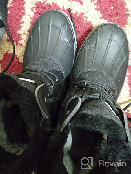 img 1 attached to Ultimate Warmth and Protection: Women's Mid Calf Insulated Duck Snow Boots - Waterproof, Non-Slip, Cold Weather Winter Shoes review by Tommie Lawson