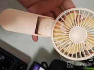 img 1 attached to USB Rechargeable Portable Handheld Mini Fan, 3 Speed Foldable Desk Fan With Battery Operated Hanging Personal Fan For Home Office Indoor And Outdoor Travel review by Bohyun Hansen