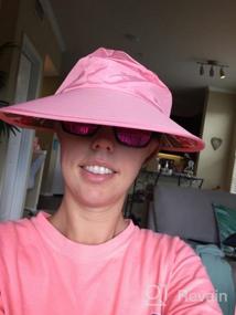 img 8 attached to HINDAWI Sun Hats For Women Wide Brim UV Protection Summer Beach Packable Visor
