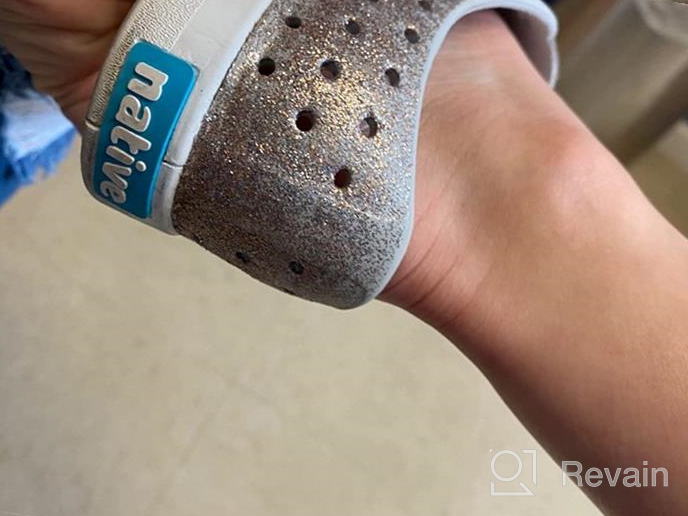 img 1 attached to Sparkling Style: Native Shoes Jefferson Glitter Piedmont Girls' Shoes – Comfy Athletic Footwear for Trendy Kids review by Amber Thompson