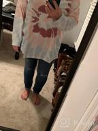 img 1 attached to Eytino Tie Dye Printed Long Sleeve Sweatshirt For Women - Colorblock Pullover Tops In Sizes S-2XL review by Divine Christmas