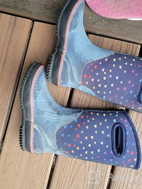 img 1 attached to 🦖 LONECONE All-Weather Neoprene Puddle Saurus Boys' Boots review by Black Miller