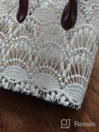 img 1 attached to Vintage Off-White Cotton Lace Women'S Tote Bag - Solid Clear Handbag With Fabric review by Jeff Keegan