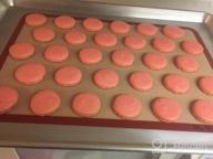 img 1 attached to Silicone Macaron Baking Mat - Full Sheet Size (Thick & Large 24 1/2" X 16 1/2") - Non Stick Silicon Liner For Large Bake Pans, Trays & Rolling, Macaroon/Pastry/Cookie/Bun Making - Professional Grade review by Ardy Espinoza