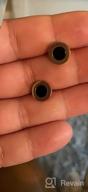 img 1 attached to Stylish Hypoallergenic Black Round Sleeper Earrings: Gold Studs for Women, Girls, and Men - Elegant Stainless Steel Fashion Jewelry Gifts review by Austin Olson