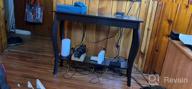 img 1 attached to Narrow Sofa Table With Outlets And USB Ports - ChooChoo Console Table In Chic Black, Perfect For Living Room, Entryway, Hallway, And Foyer Accent review by Michael Gilmartin