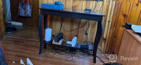 img 7 attached to Узкий диван-стол с розетками и USB-портами - консольный столик ChooChoo в шикарном черном цвете, идеально подходящий для гостиной, прихожей, прихожей и акцента фойе