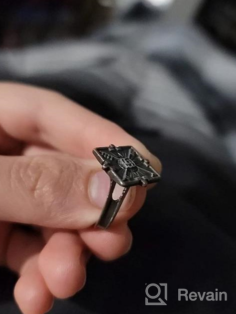 img 1 attached to 🔱 Imperial Signet Ring: Dishonored 2 Emily Kaldwin Edition - Retro Metal Band, Handmade for Authenticity review by David Nelson