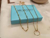img 1 attached to Handmade 18k Gold Plated Dainty Gold Choker Necklace, Layered Heart Pendant with Arrow Bar, Long Layering Necklace for Women by MEVECCO review by Stephen Burgstaller
