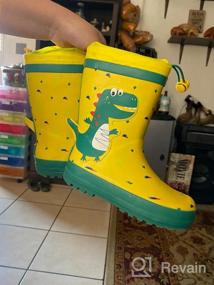 img 7 attached to Gparllord Todder Kids Rain Boots: Cute Printed, Easy Pull On, Waterproof Boots for Boys and Girls