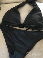 img 1 attached to Sexy Halter Backless Triangle Bikini Set With Padded Swimwear For Women By CtriLady review by John Patel