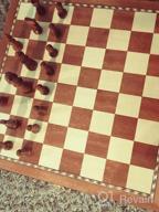 img 1 attached to Magnetic 15" Wooden Chess Set For Kids & Adults | Handcraft Travel Board W/ Piece Storage review by Joel Gumbiner