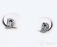 img 1 attached to Jewlpire 925 Sterling Silver Stud Earrings: Hypoallergenic Initial Letter Earrings in 18K Gold Plating review by Kristy Young