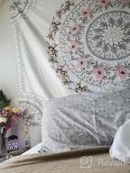img 1 attached to Bohemian Chic: Simpkeely Sketched Floral Medallion Yellow Tapestry For Stylish Home Décor review by Tasha Fisher