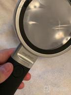 img 1 attached to MAGDEPO 10X Lighted Magnifying Stand Loupe Reading Magnifier With 12 SMD LEDs Dimmable Lighting Modes, Perfect For Macular Degeneration, Reading, Soldering, Inspection, Cross Stitch, Etc review by Jennifer Williams