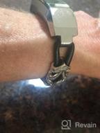 img 1 attached to Stylish Leather Bands For Fitbit Alta And Alta HR, With Metal Clasp And Rhinestone Bling – Silver With Rhinestone, 5.5" - 6.7" By Bayite review by John Maskirta