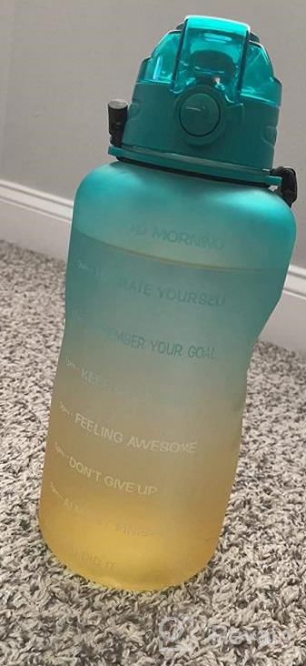 img 1 attached to Fidus Motivational 1 Gallon Water Bottle With Paracord Handle, Time Marker, And Removable Straw - BPA-Free Leakproof Water Jug For Increased Hydration Throughout The Day review by Matthew Marquez