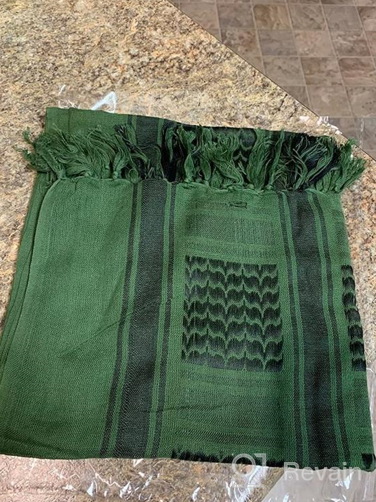 img 1 attached to Thickened Military Shemagh Arab Scarf Wrap For Women And Men - Tactical Desert Keffiyeh, Measuring 43"X43 review by Bobby Watkins