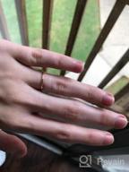 img 1 attached to 14K Gold Plated Skinny Hammered Stacking Ring Set For Women Girls - Size 4 To 9 review by Ryan Fitch