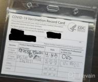 img 1 attached to Protect Your CDC Covid Vaccination Card: Waterproof ID Holder 10-Pack For Work ID, License And Key Cards review by Scott Holland