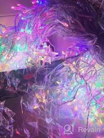img 5 attached to 33-футовая светодиодная Рождественская занавеска с 400 светодиодами, 8 режимами и пультом дистанционного управления - идеально подходит для украшения на Рождество, спальни, вечеринки, свадьбы, патио и декора домашней стены.