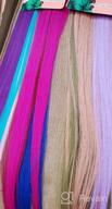 img 1 attached to Vibrant Felendy Colored Hair Extensions: Clip-In And Curly/Straight For Women - 12Pcs Rainbow Hairpieces To Highlight Your Hair review by Michelle Vaughn