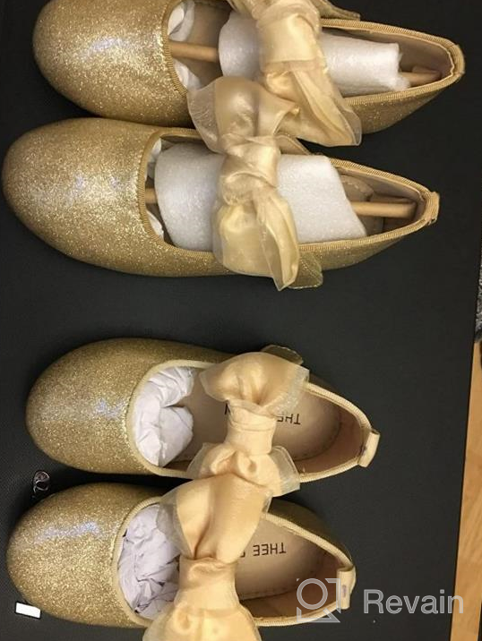 img 1 attached to Adorable Bridal Ballet Flats for Toddler & Little Girls - THEE BRON Mary Jane School Shoes review by Joanne Edwards