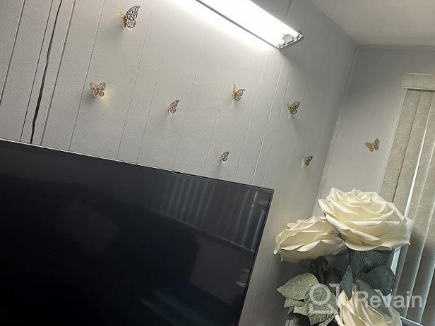 img 1 attached to Rose Gold 3D Butterfly Wall Decor Stickers - 72Pcs, 3 Sizes & Styles, Removable Room Mural For Party Cake Decoration Metallic Fridge Kids Bedroom Nursery Classroom Wedding DIY Gift review by David Boulanger