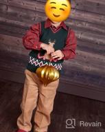 img 1 attached to Adorable Good Lad Infant Boys Green Reindeer Sweater Vest Set review by Ronald Duguay