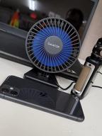 img 1 attached to Powerful Gaiatop USB Desk Fan With Quiet 3-Speed Wind, Portable Mini Fan For Better Cooling In Home, Office, Car, And Outdoors - Black review by Kory Shelton