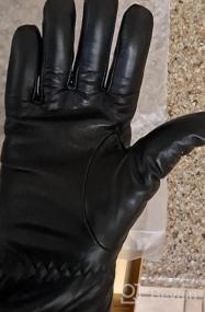 img 5 attached to Vislivin Full-Hand Womens Touch Screen Gloves Genuine Leather Gloves Warm Winter Texting Driving Glove