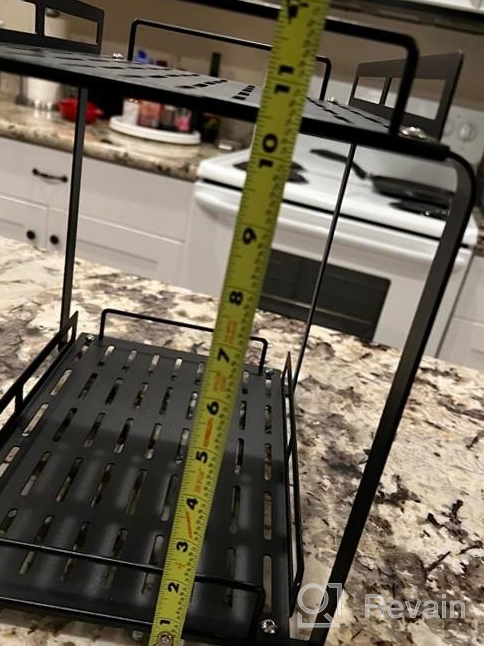 img 1 attached to 2-Tier Steel Spice Rack Countertop Organizer For Kitchen & Bathroom - Junyuan review by Nathan Guzman