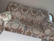 img 1 attached to ROOMLIFE Khaki Chenille Sofa Cover Boho Fish Bone Pattern Sofa Slipcovers Soft Comfy Sectional Couch Covers For 2 3 Cushion Couch Pet Furniture Protector Couch Cover For Dogs 71"X118 review by Lori Christensen