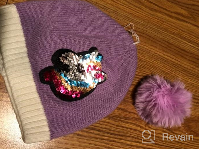 img 1 attached to 🦄 Magical 3-Piece Knitted Unicorn Accessory Set - Lavender Girls' Accessories review by Kim Marshall