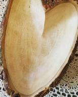 img 1 attached to Handcrafted Heart-Shaped Bowl Made Of Eco-Friendly Mango Wood With Bark review by Juan Crane