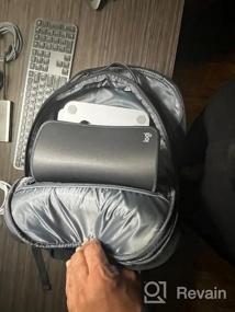 img 6 attached to Черный рюкзак для деловых поездок для мужчин, одобренная авиакомпанией сумка для ноутбука Mancro с 15,6-дюймовым отделением для компьютера, сумки для студентов колледжа для школы и путешествий, идеальный подарок для мужчин